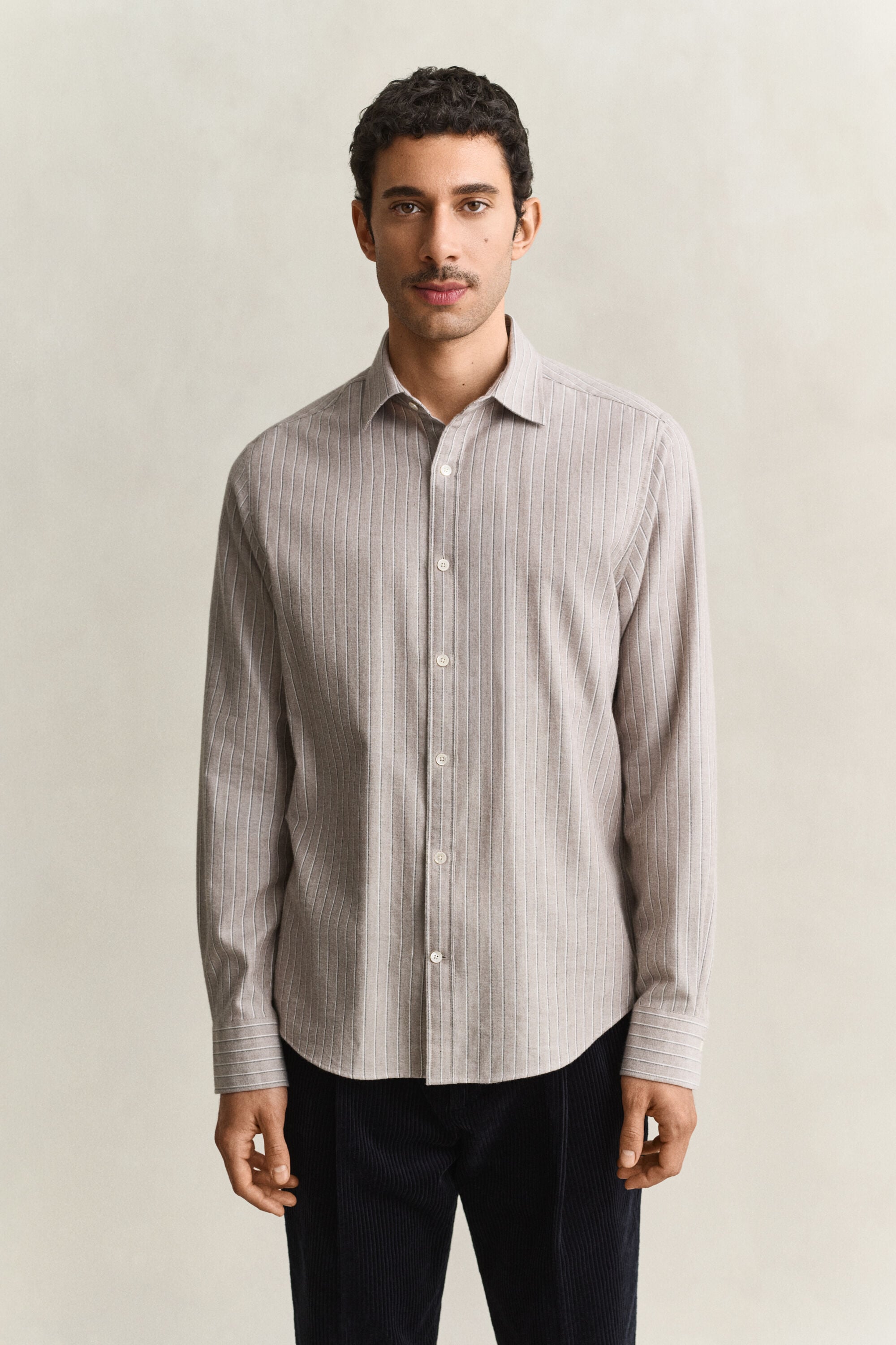 Striped Flannel Mélange Shirt