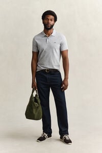 Slim Fit Shield Piqu&eacute; Polo Shirt