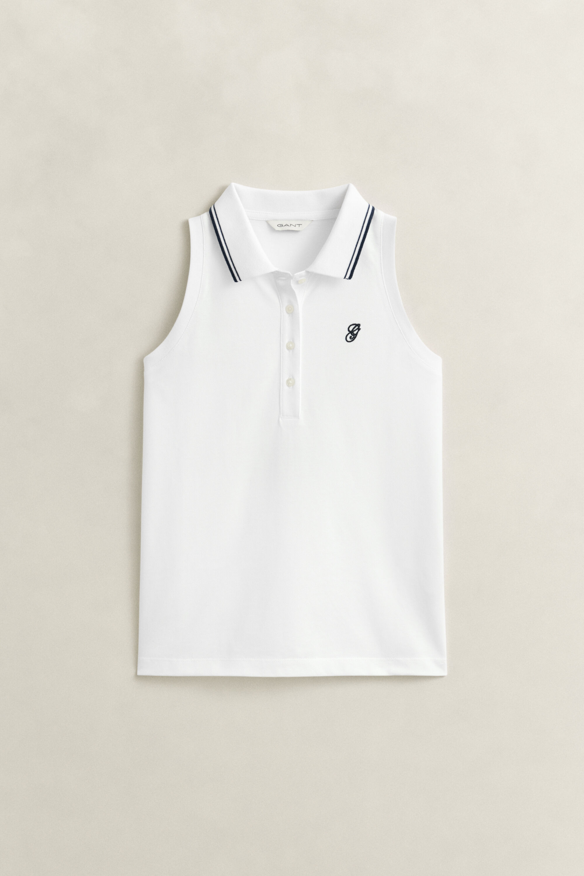 Sleeveless Piqué Polo Shirt