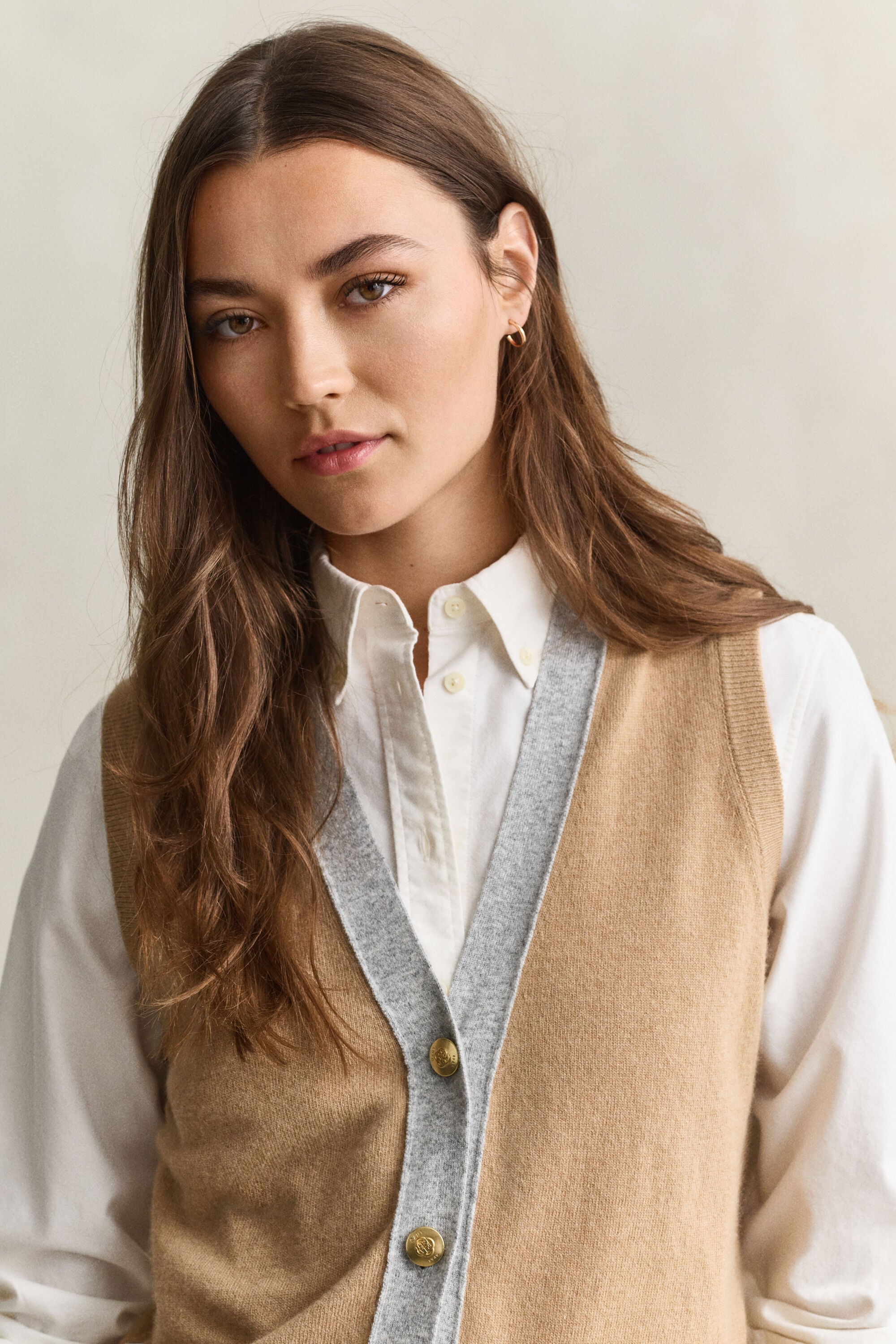 Contrast Knit Vest