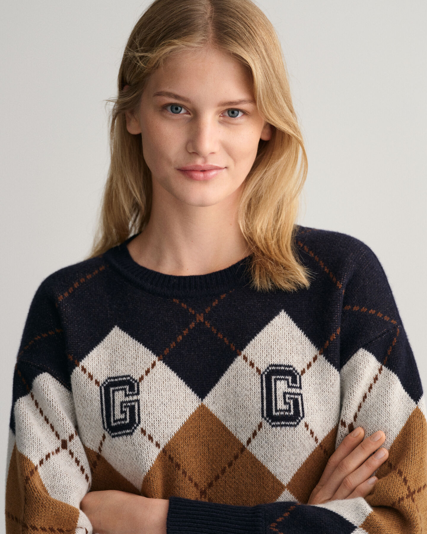 Argyle Crew Neck Sweater