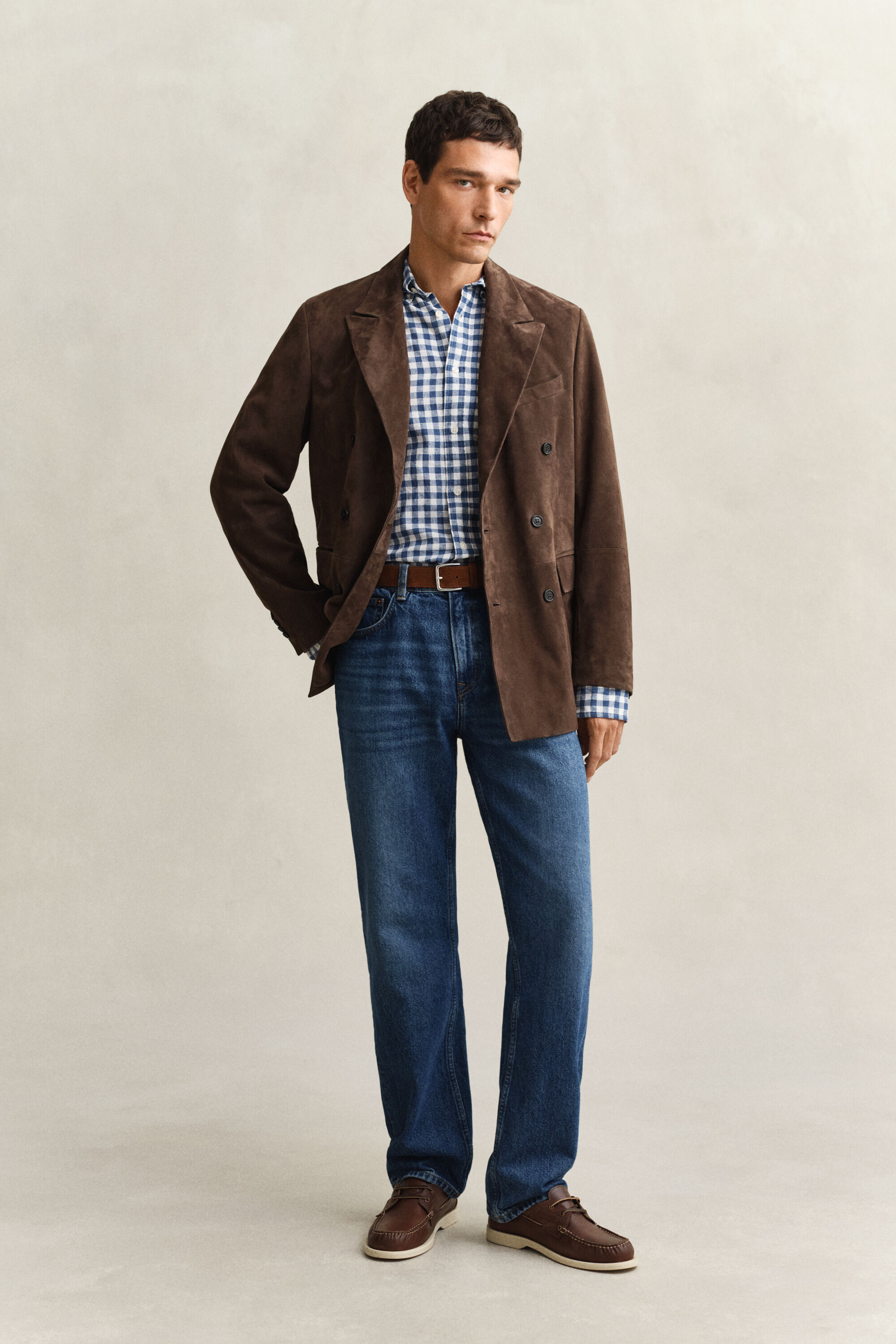 Gingham Linen Blend Shirt