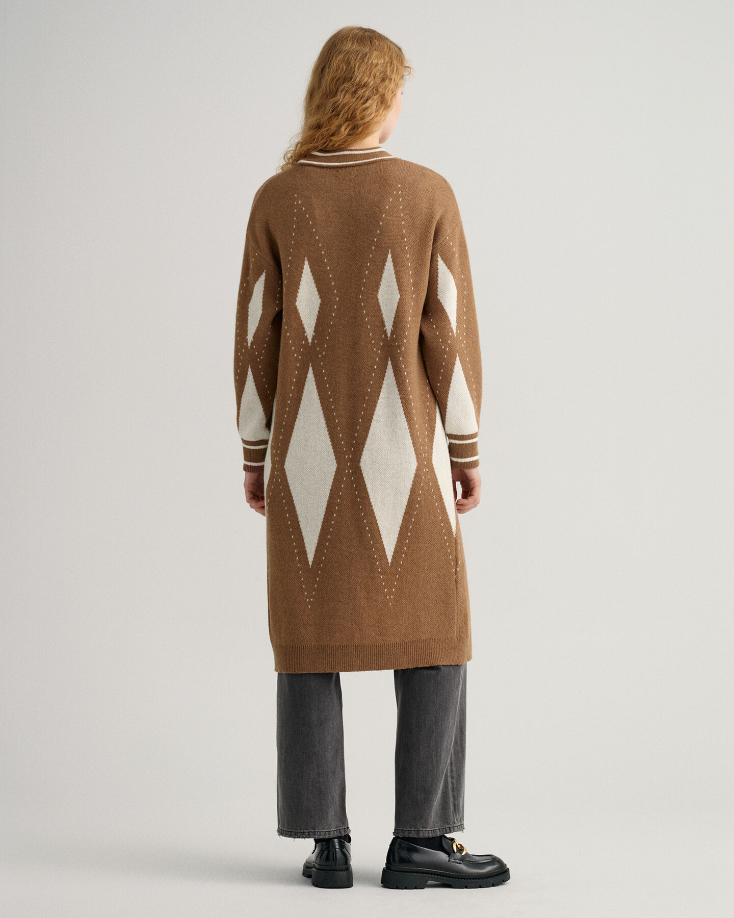 Argyle Long Cardigan