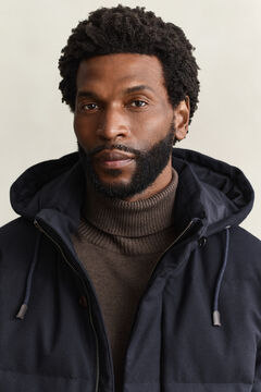 Flannel Down Jacket — EVENING BLUE 8