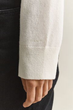 Superfine Lambswool Crew Neck Sweater — CREAM 3
