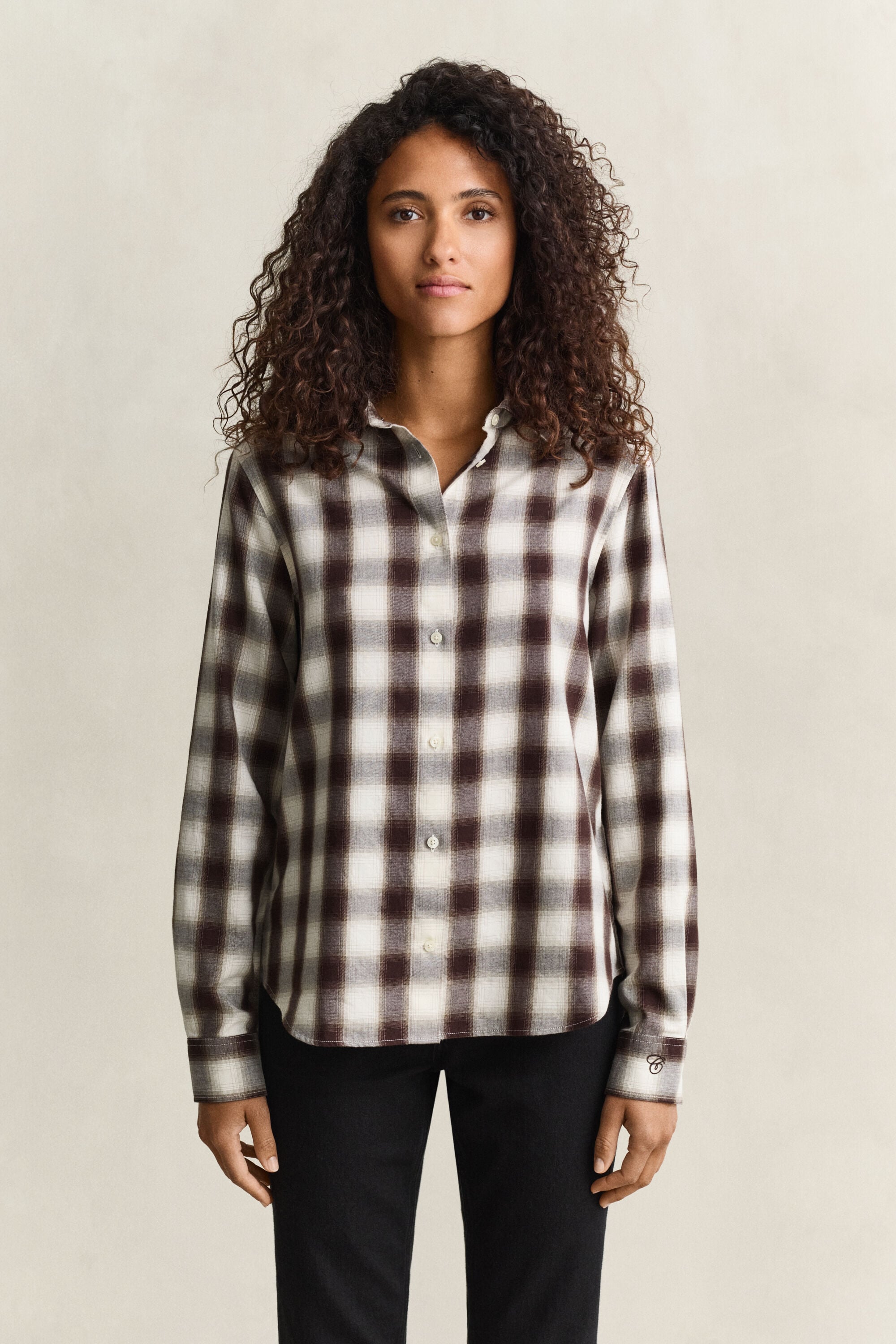 Regular Flannel Shirt — DEEP BROWN