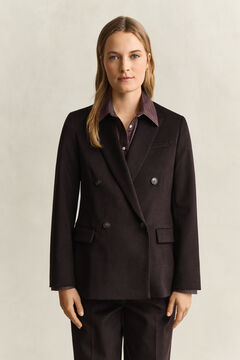 Twill Velvet Club Blazer — DEEP BROWN 6