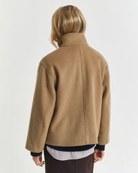 Short Wool Zip Jacket