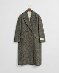 Herringbone Wool Blend Overcoat