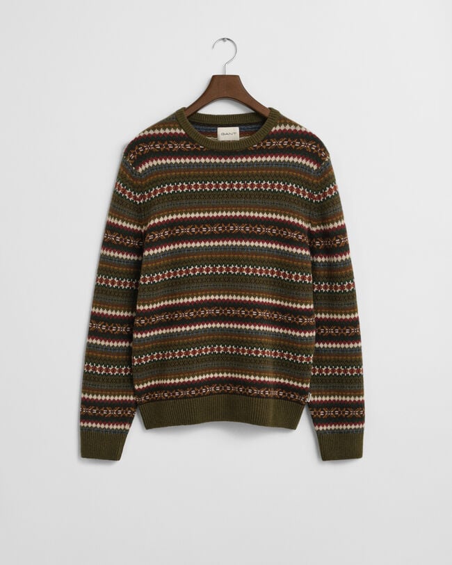 Fair  Isle Crew Neck Sweater