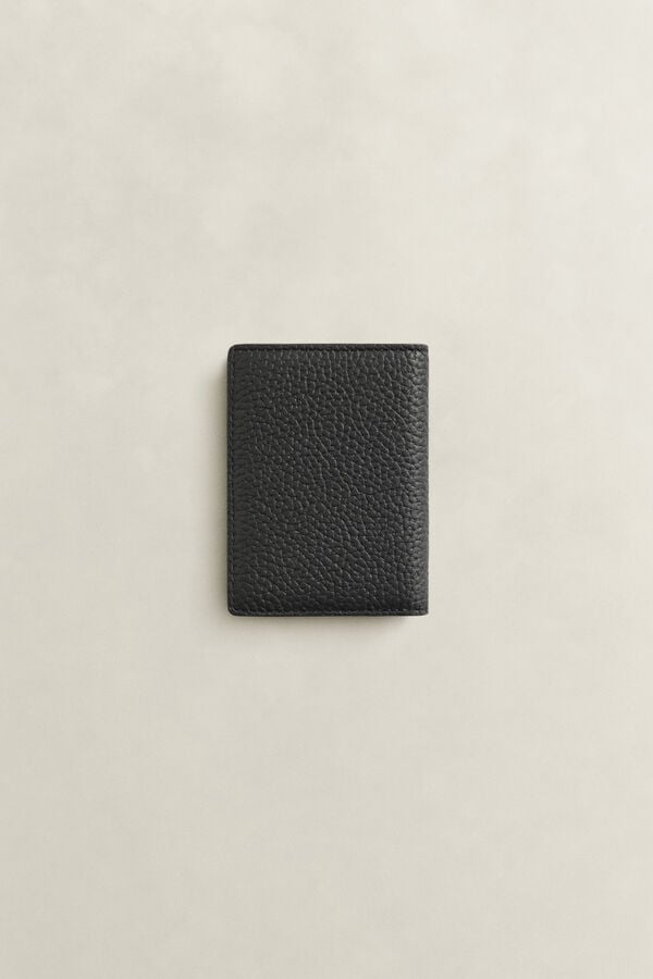 Leather Bifold Card Holder — BLACK