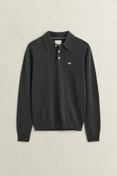 Superfine Lambswool Polo Sweater — DARK MOSS GREEN 1