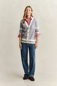 Gant Varsity Cardigan — GREY MELANGE 6