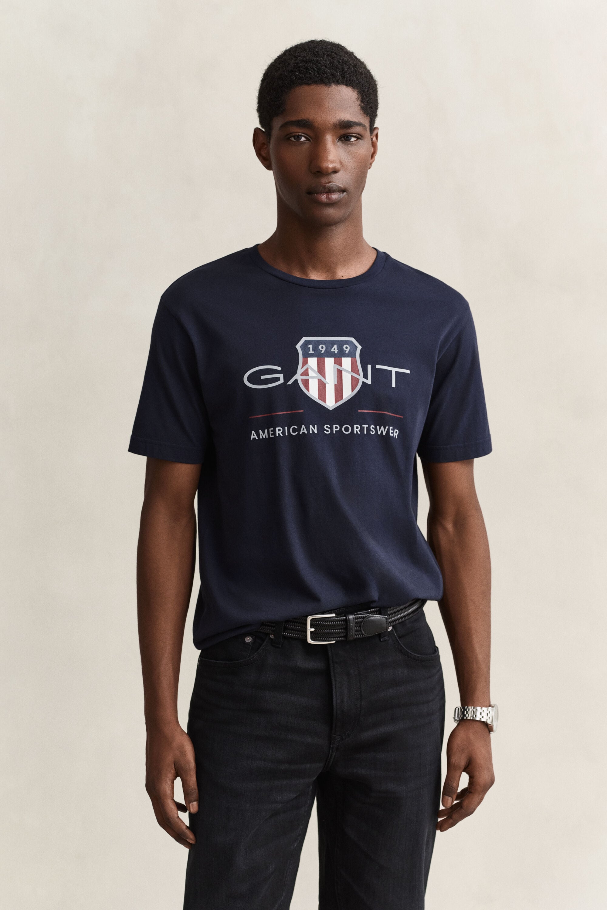 Archive Shield T-Shirt — EVENING BLUE