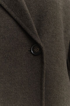 Handstitched Belted Coat — DARK MOSS GREEN 4