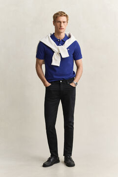 Slim Jeans — BLACK BROKEN IN 7