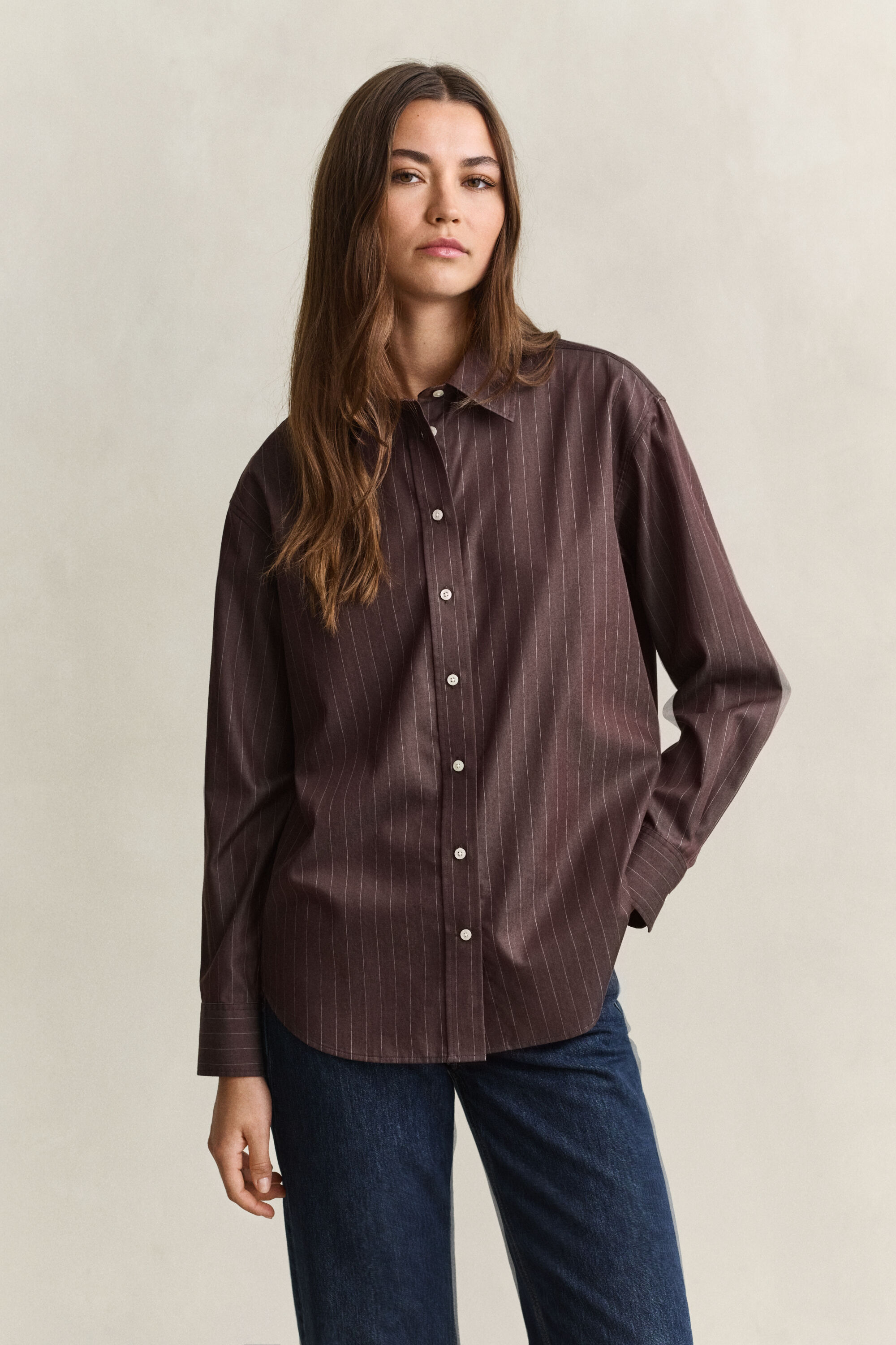 Relaxed Striped Poplin Shirt