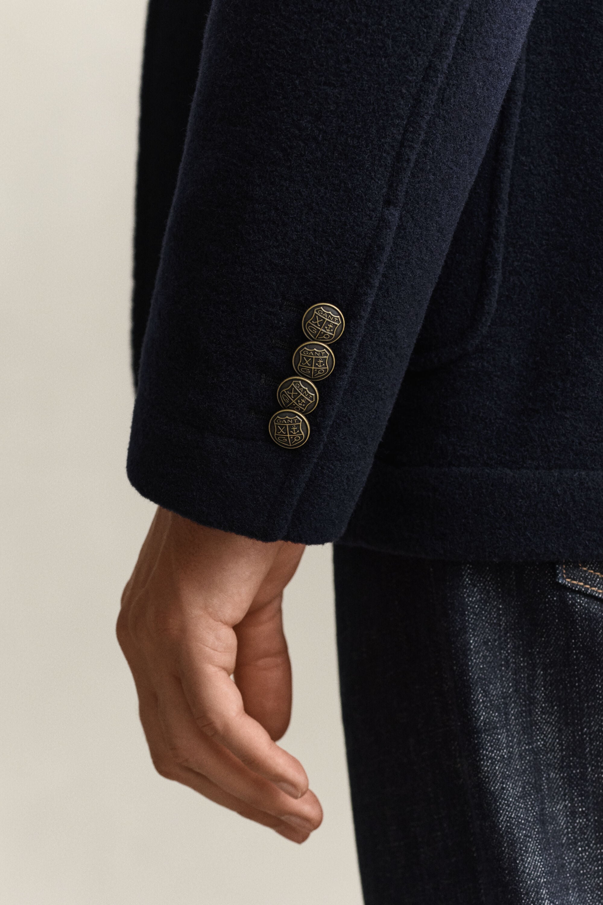 Felted Wool Club Blazer — EVENING BLUE