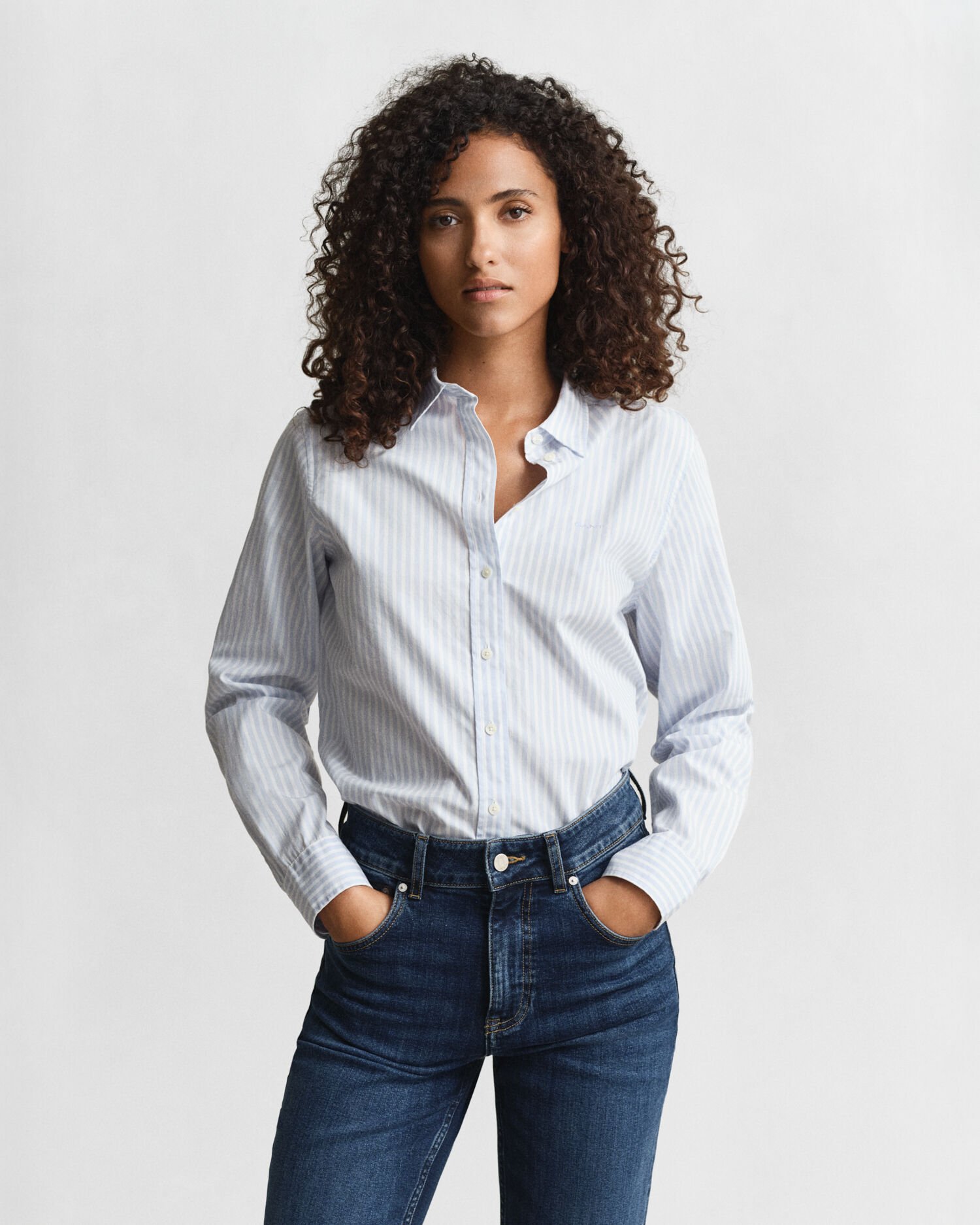 Regular Fit Classic Striped Poplin Shirt - GANT