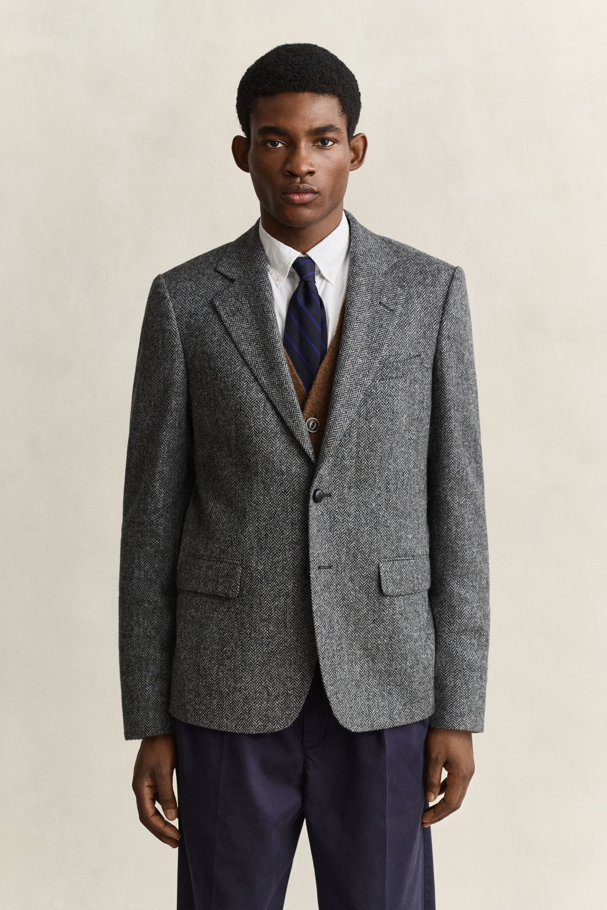 Gant x Yale Tweed Blazer — BLACK GREY