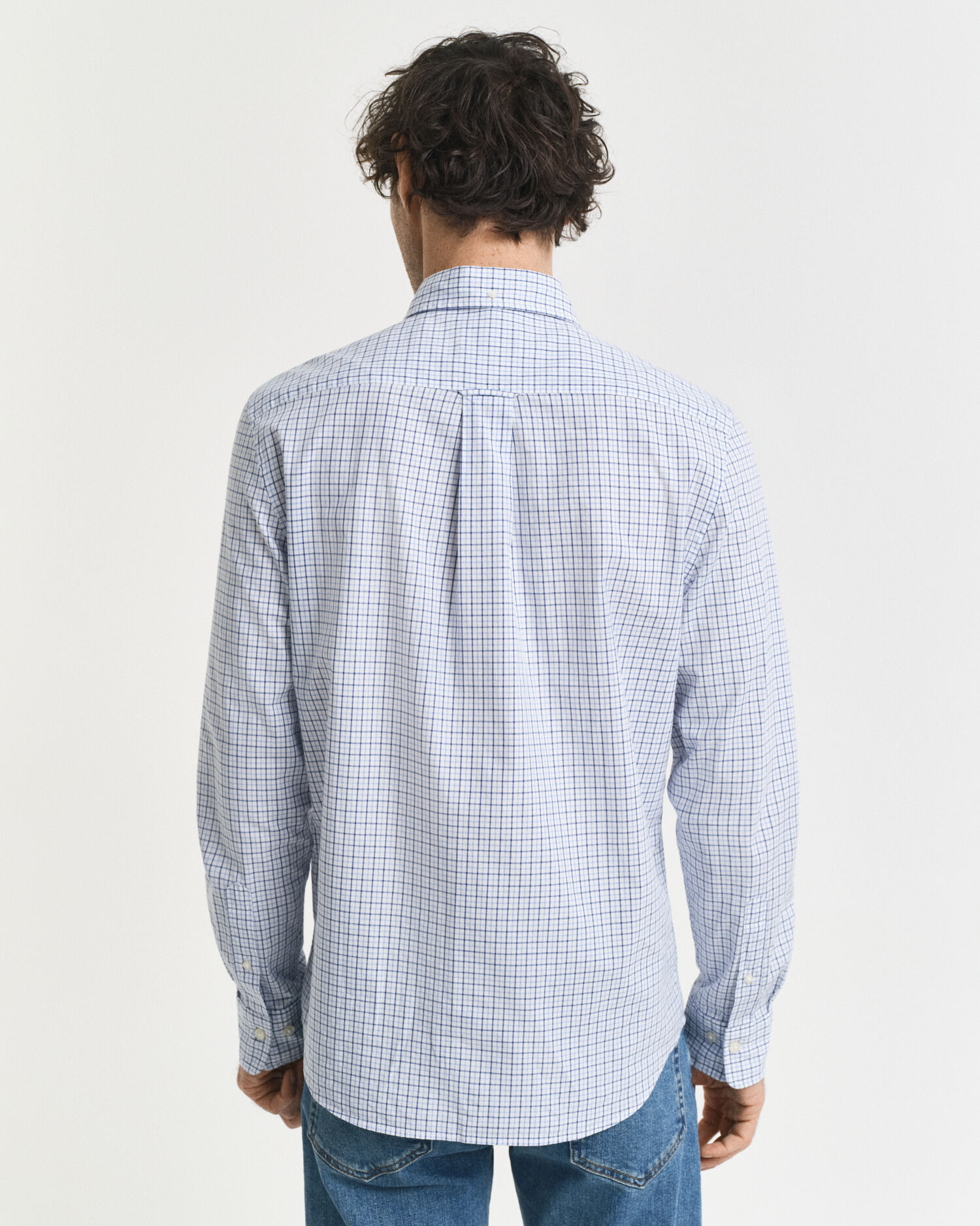 Regular Fit Micro Checked Classic Poplin Shirt