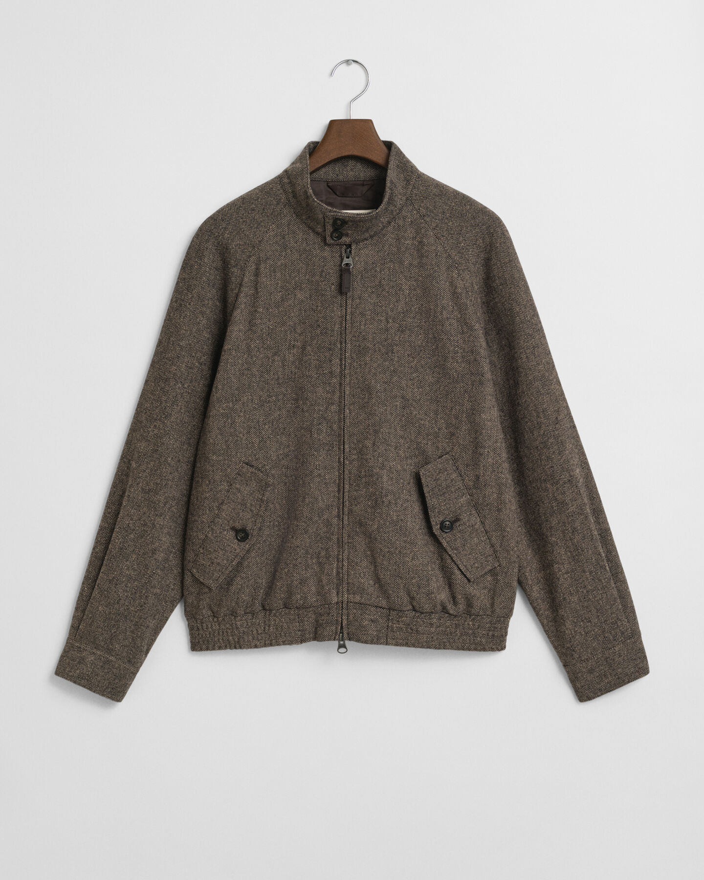 Wool Blend Harrington Jacket