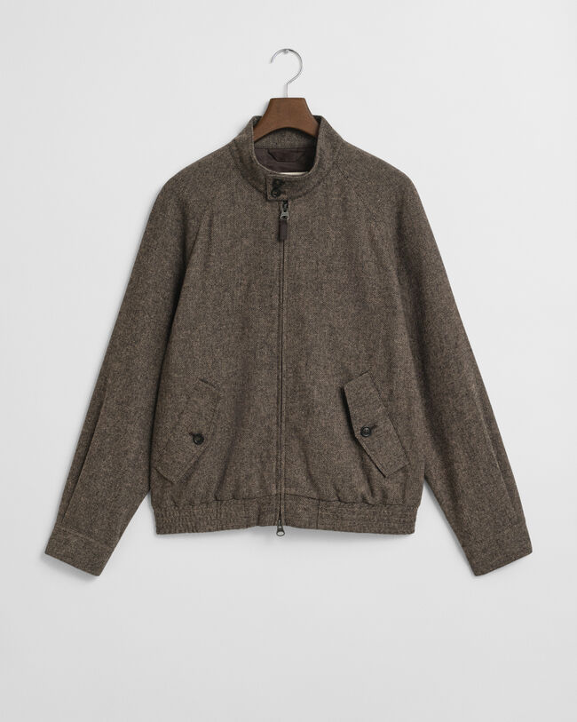 Wool Blend Harrington Jacket