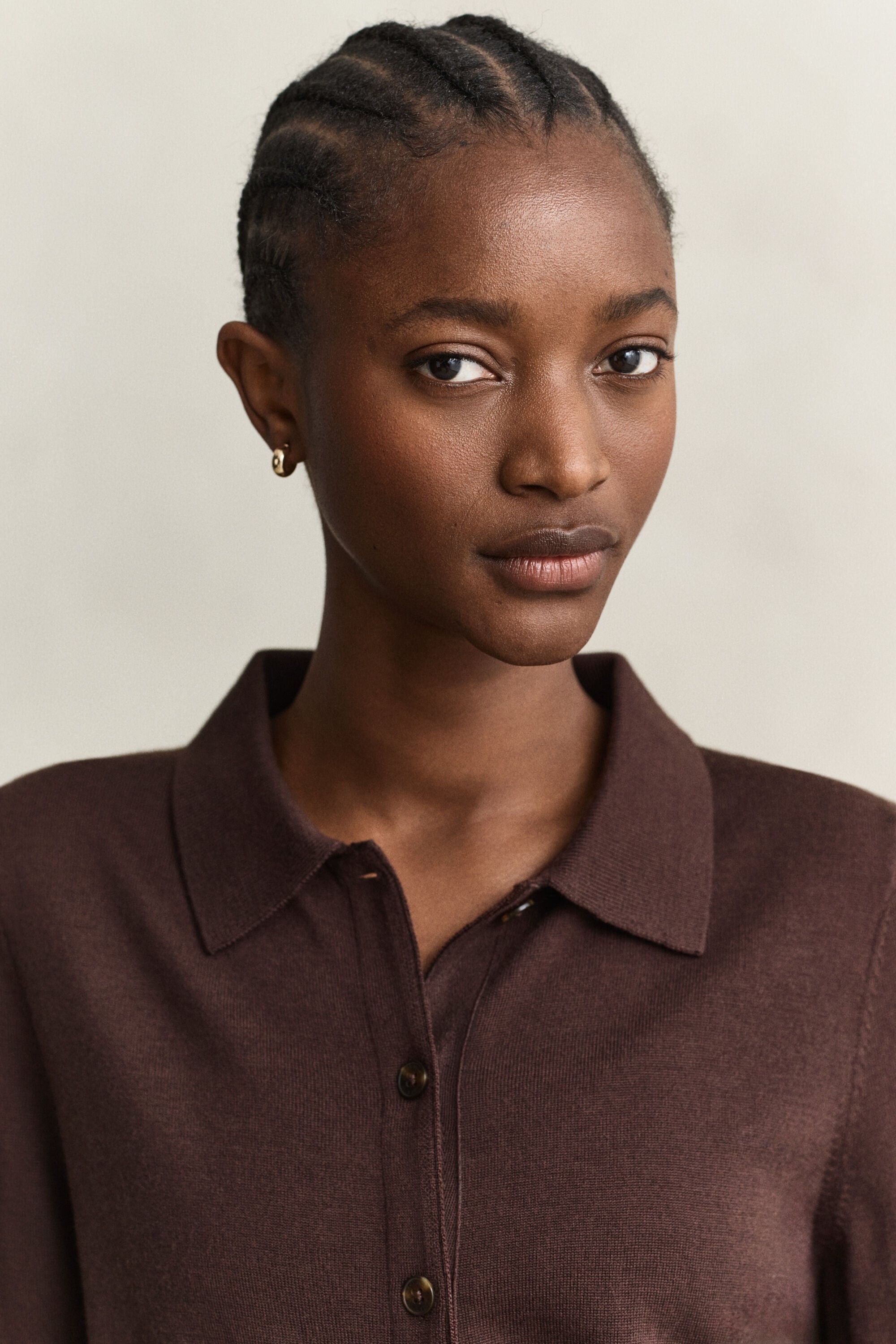 Extra Fine Merino Wool Cardigan — DEEP BROWN