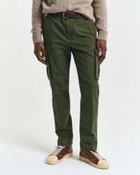 Regular Fit Cotton Twill Cargo Pants