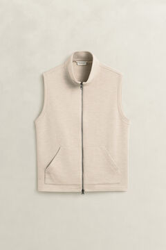 Zipped Vest — OAT MELANGE 1