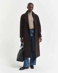 Stretch Cotton Cable Knit Turtleneck Sweater