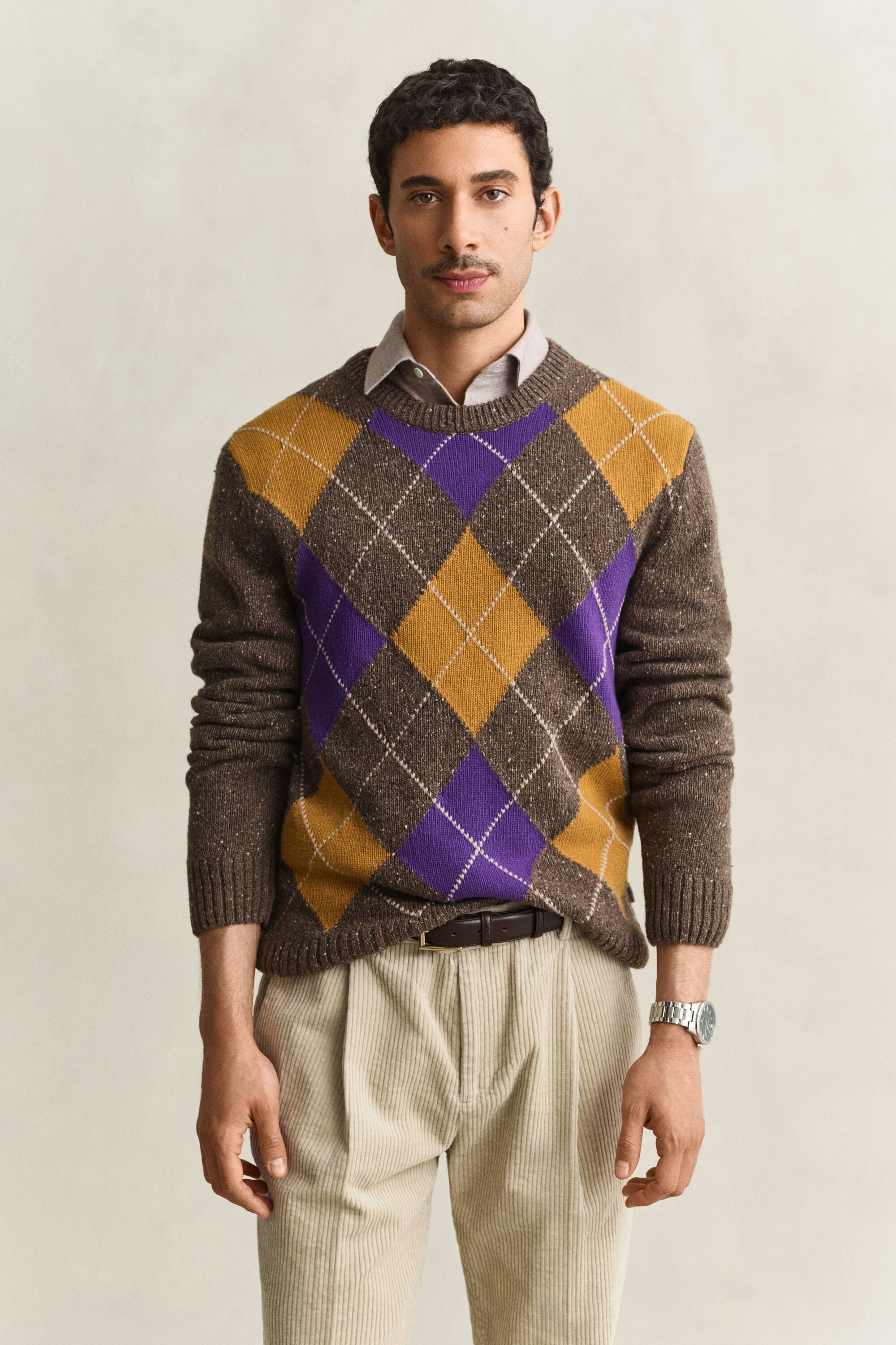 Argyle Nepps Crew Neck Sweater