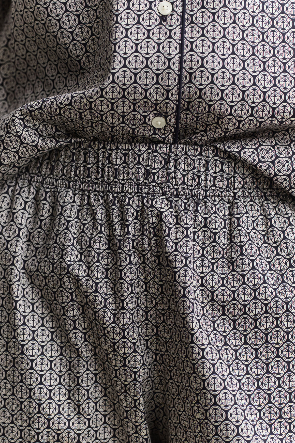 Printed Pajama Set — EVENING BLUE