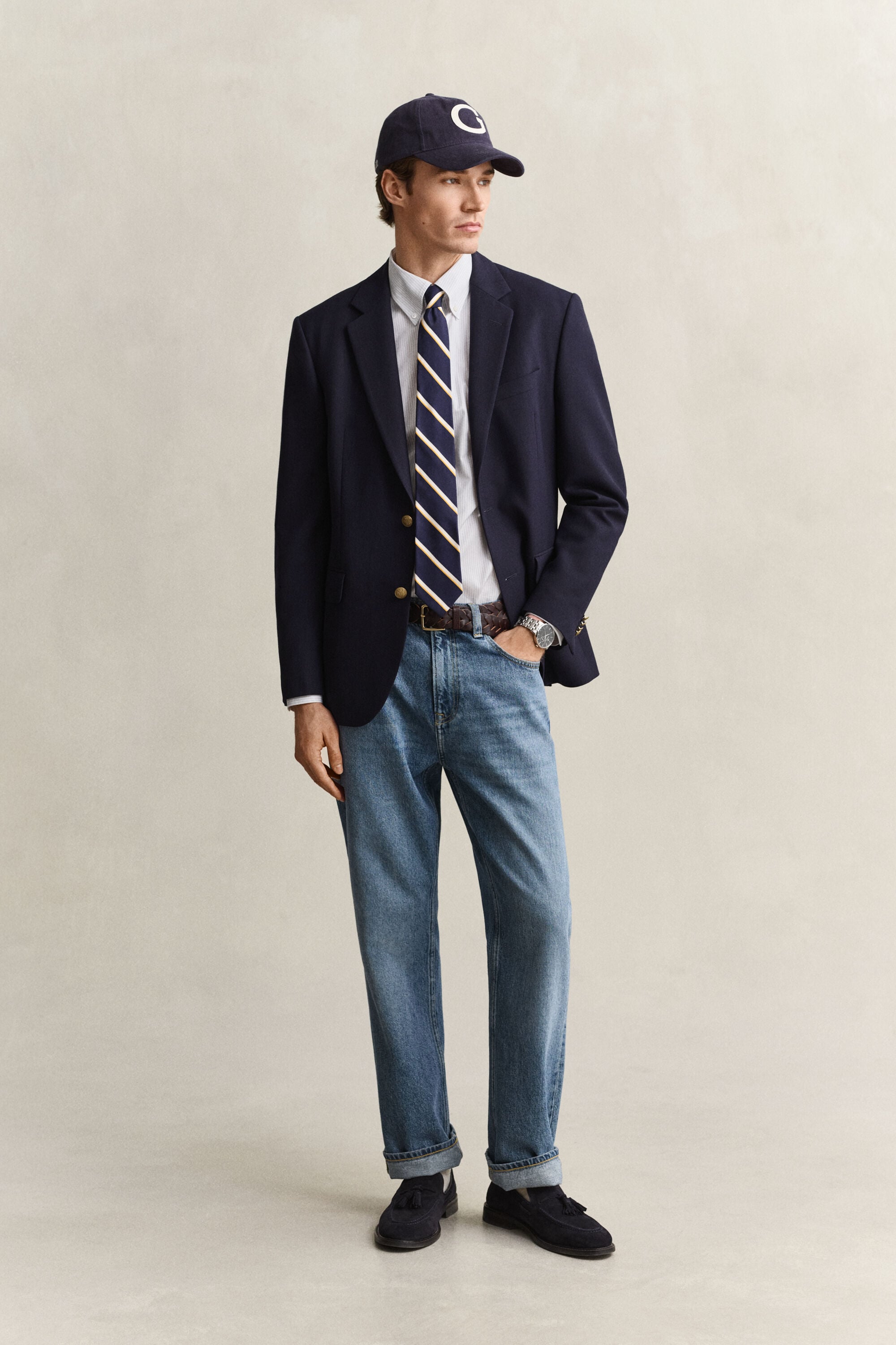 Striped Twill Dress Shirt
