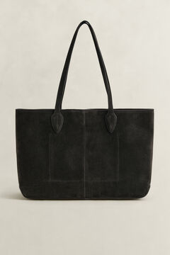Suede Tote Bag — DEEP BROWN 1