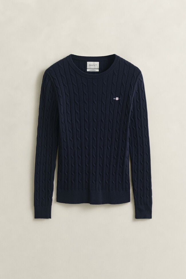 Cable Knit Crew Neck Sweater