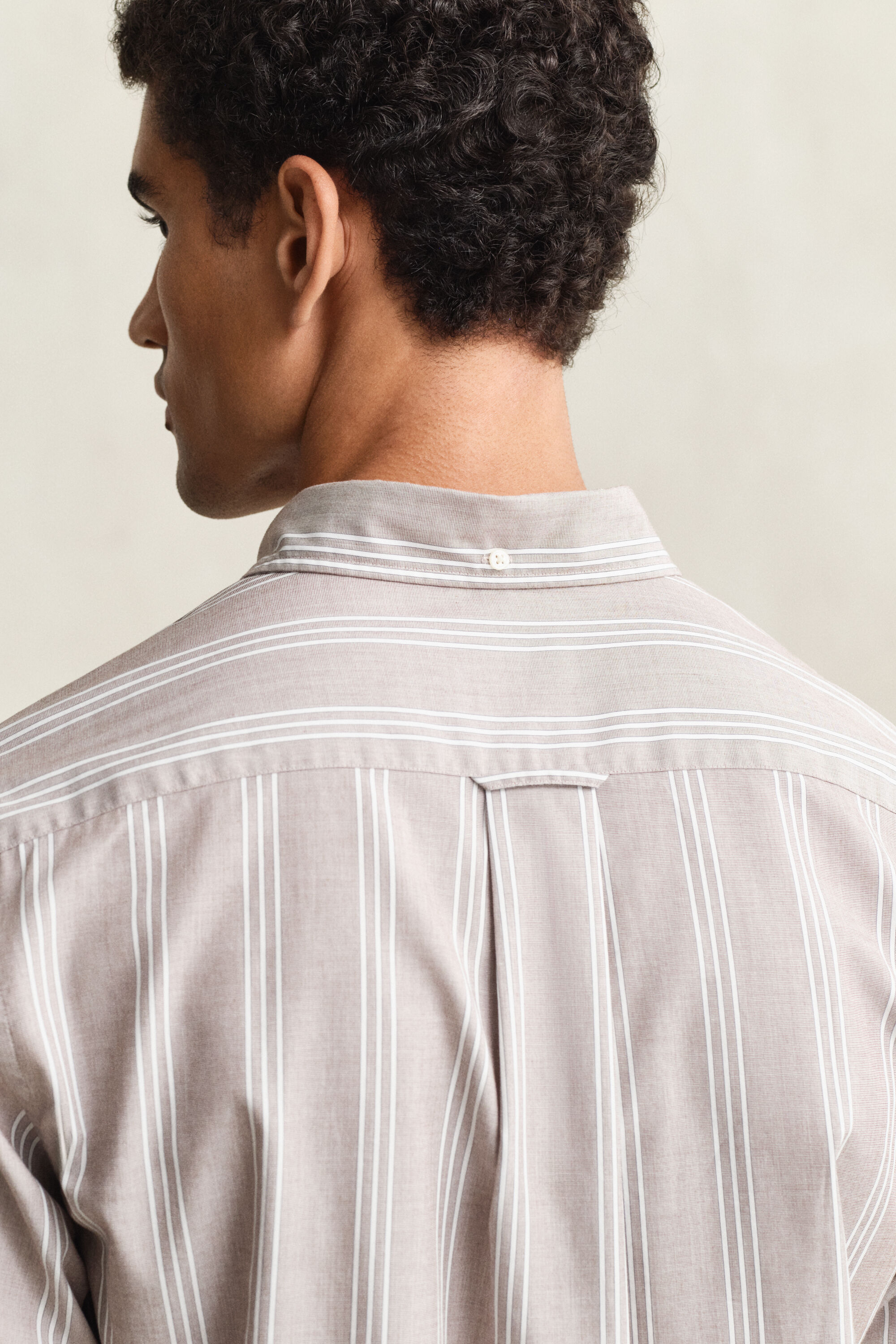 Regular Fit Fil-à-Fil Striped Poplin Shirt