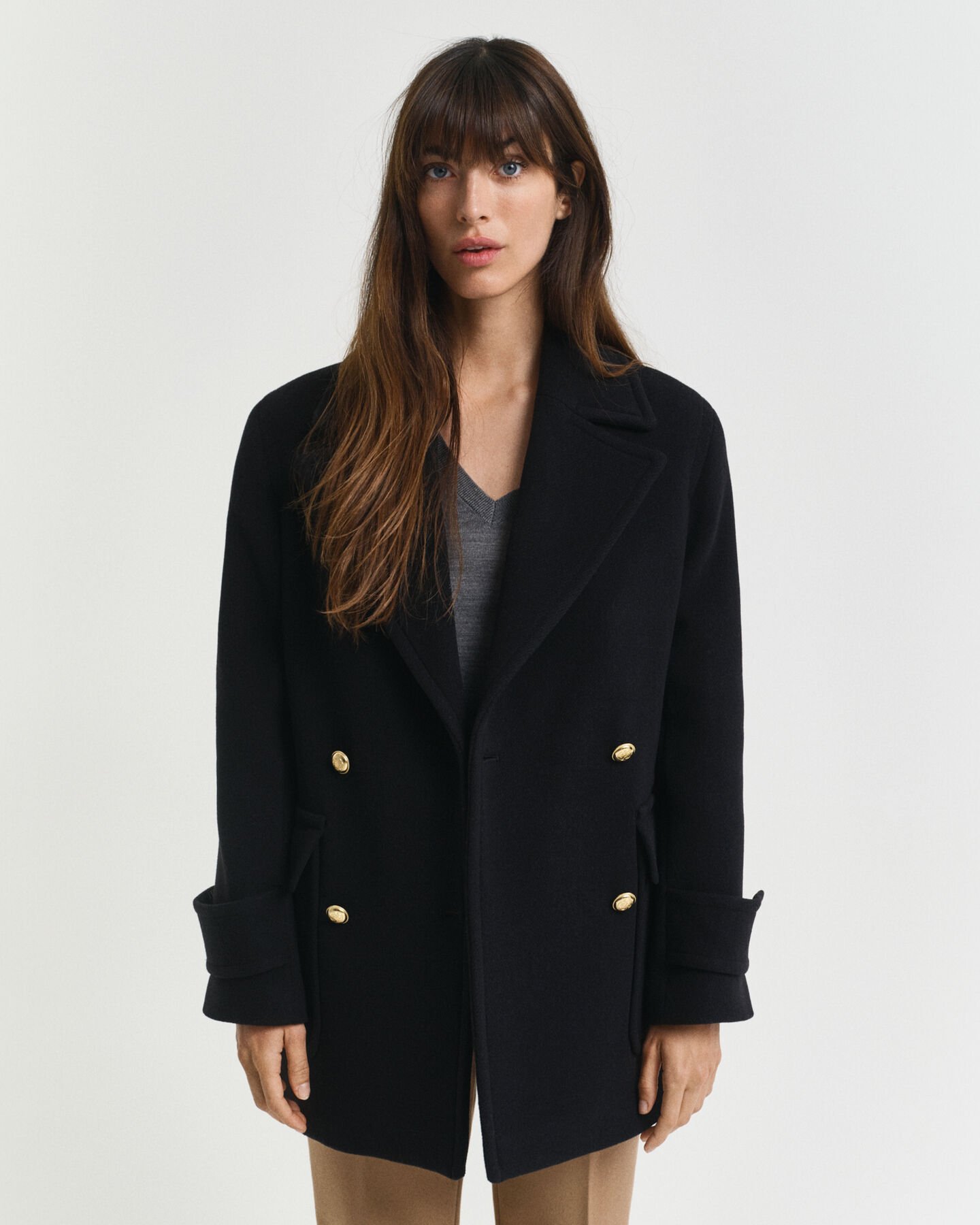 Wool Mid-Length Peacoat