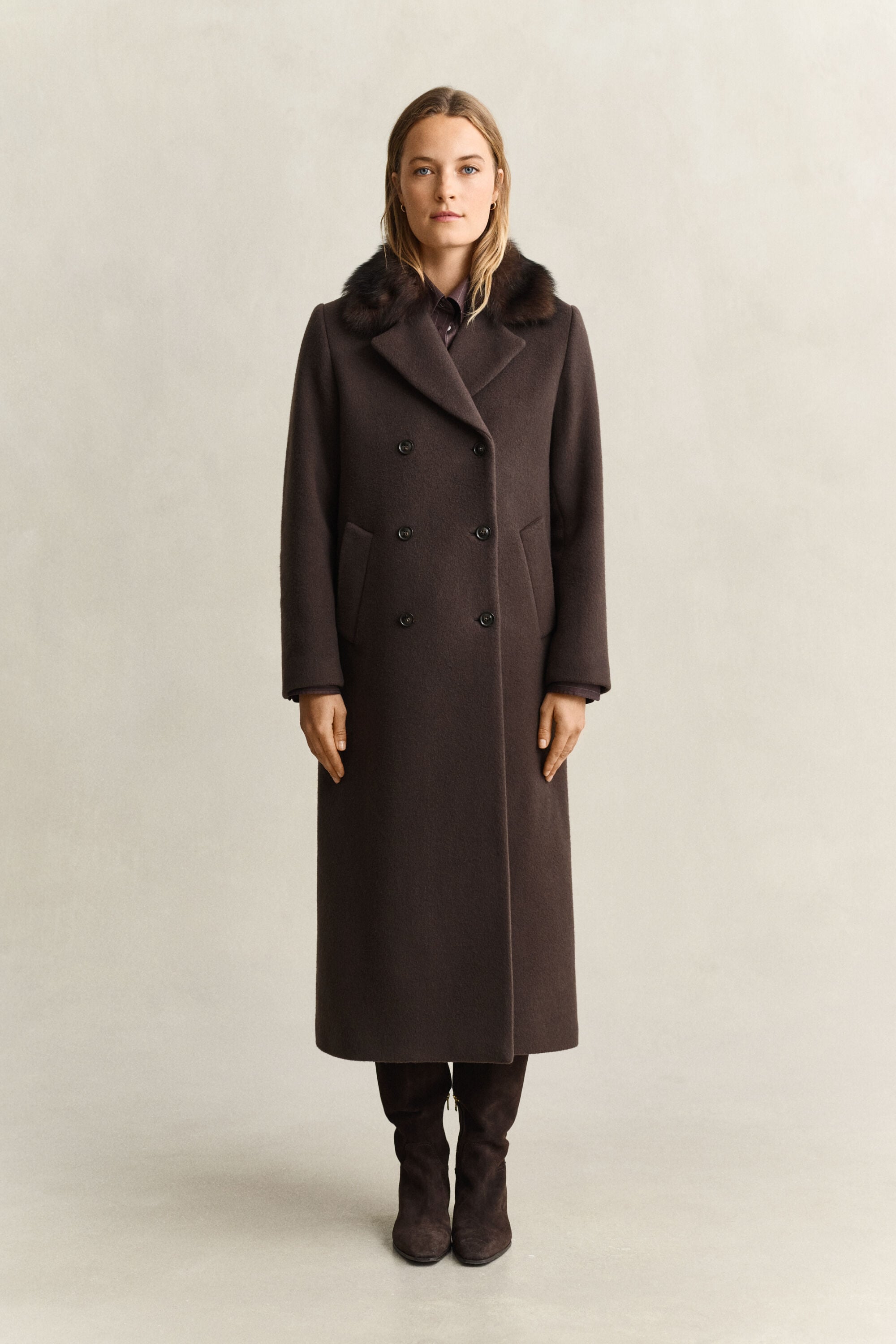 Shearling Collar Coat