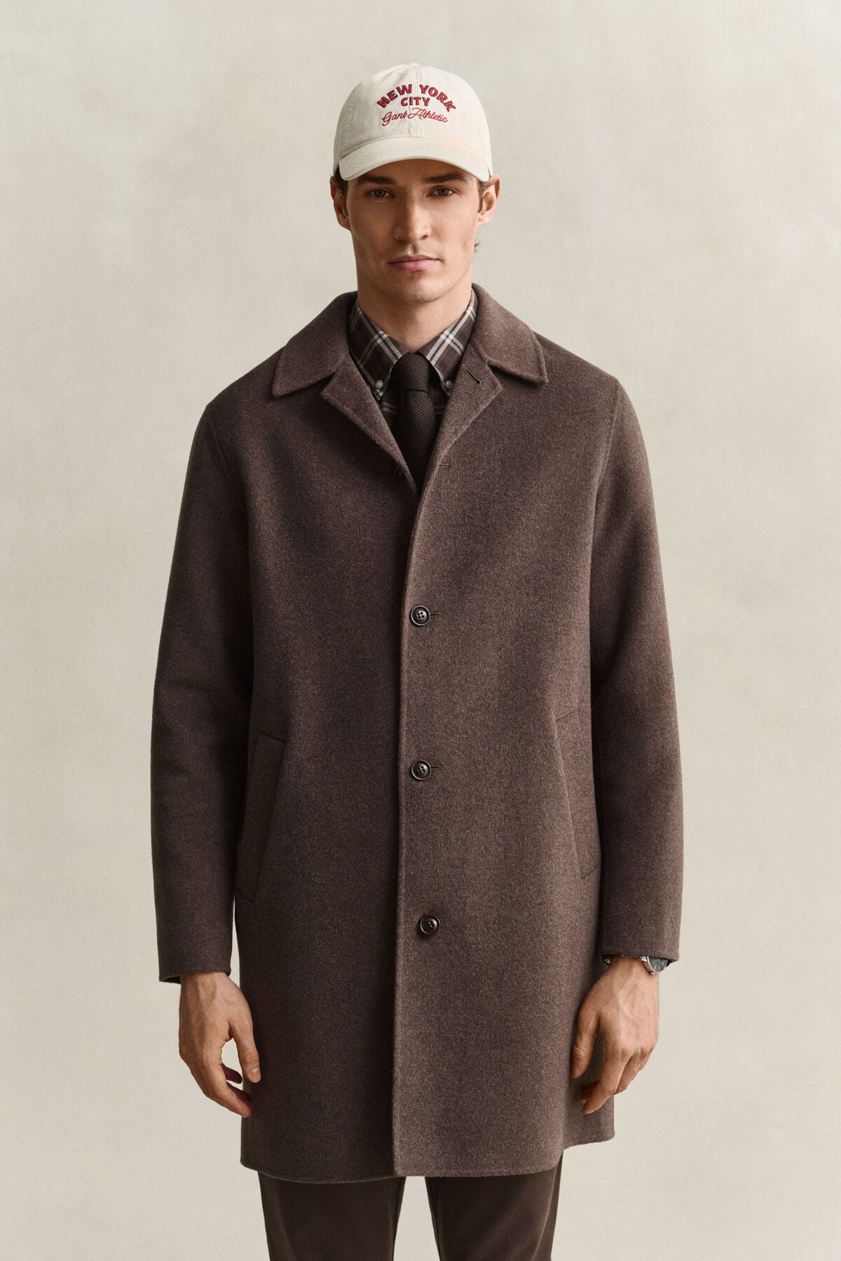 Handstitched Top Coat — SHADOW BROWN
