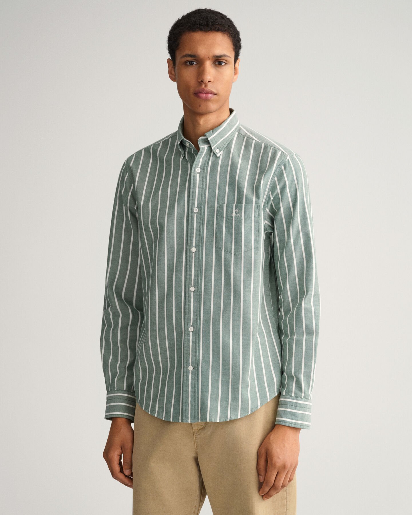 Stripe Wide Oxford Shirt Fit Regular