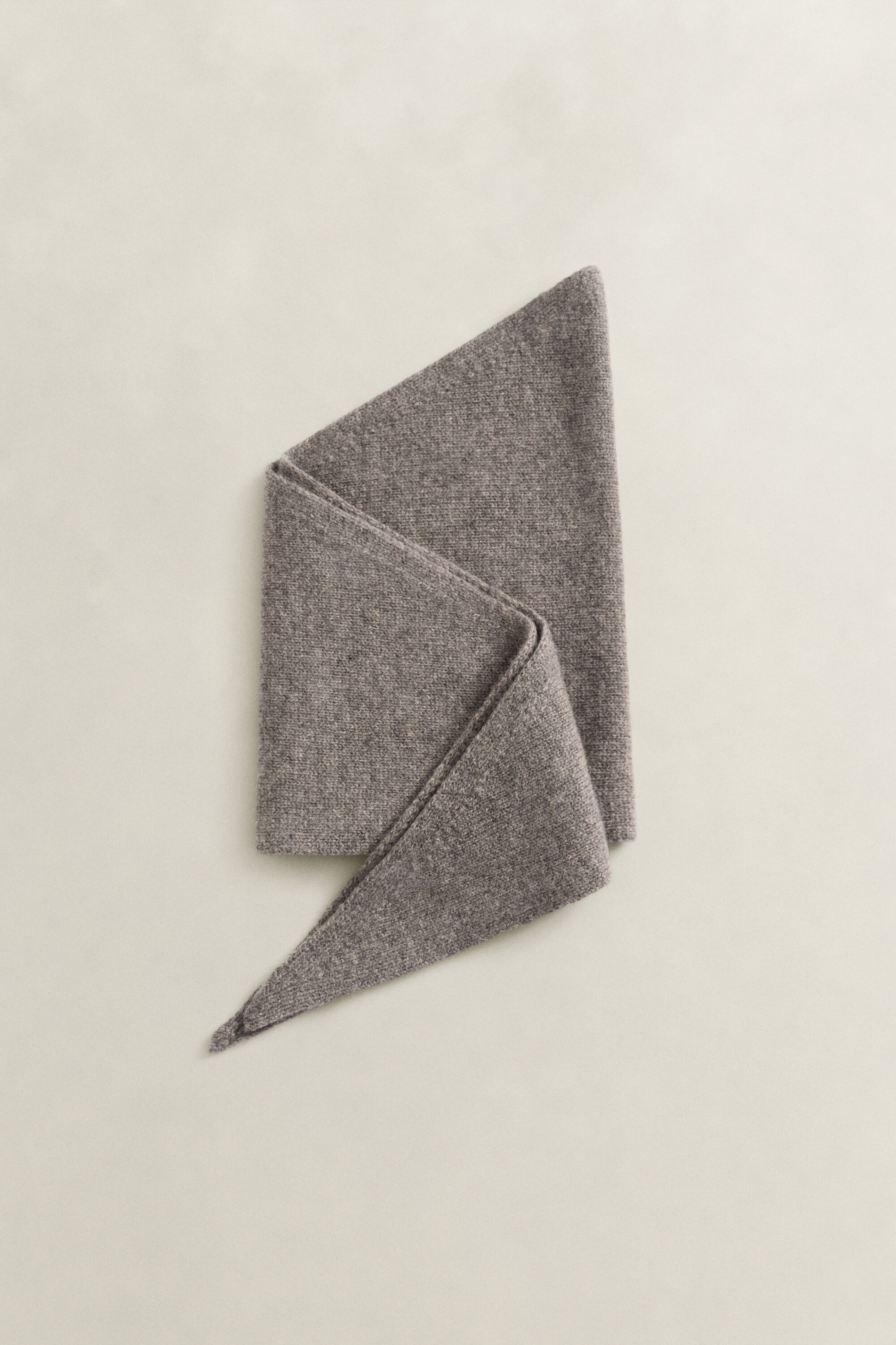 Cashmere Triangle Scarf — STONE MELANGE