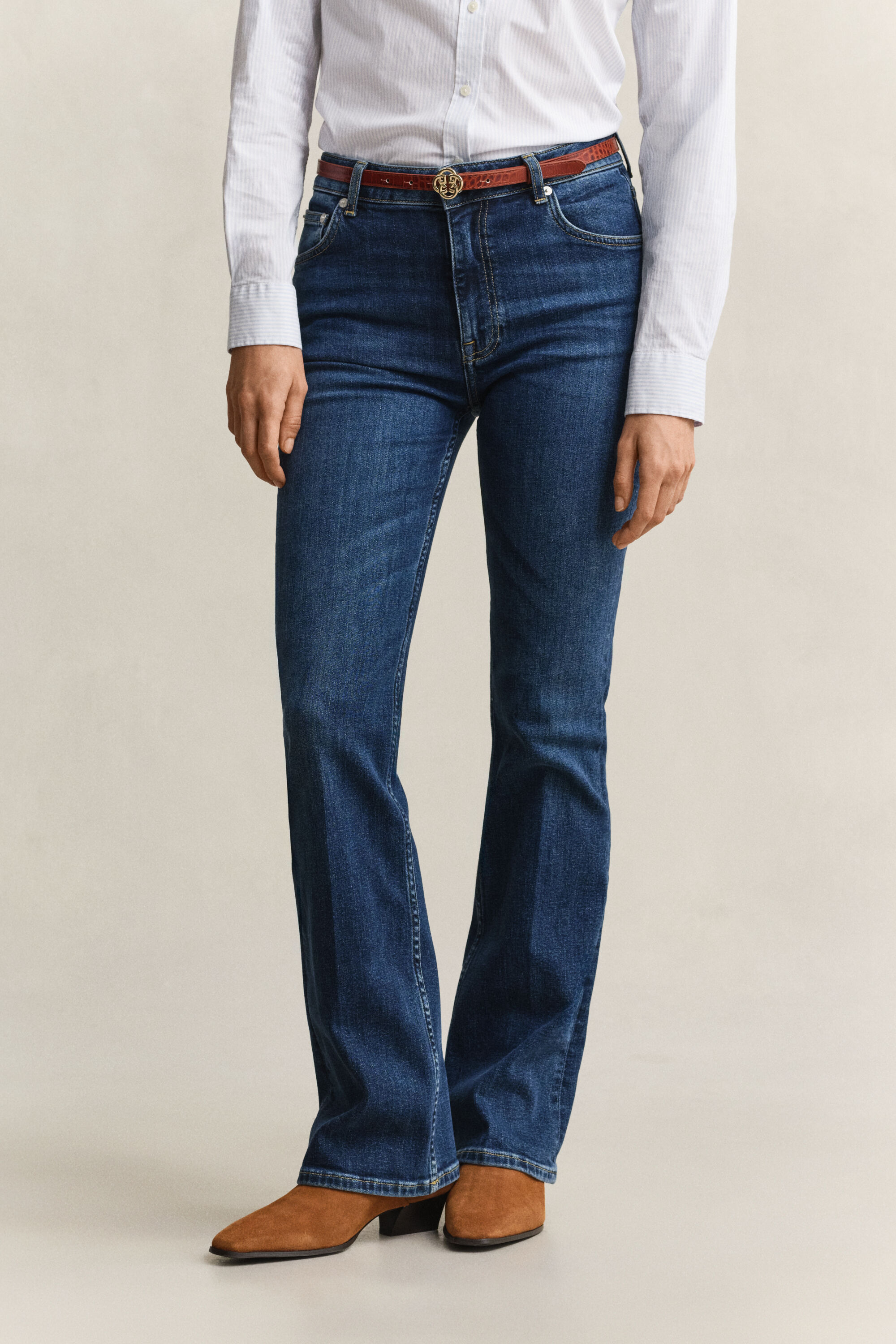 Slim Flared Stretch Jeans