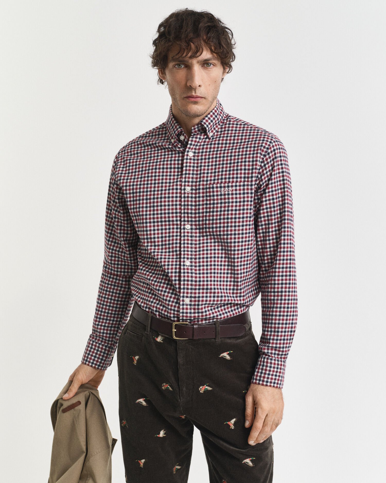 トップス THE DAY : NEW GINGHAM STANDARD SHIRT THE DAY (ザ デイ) NEW GINGHAM STANDARD SHIRT BROWN | HAKU 公式通販