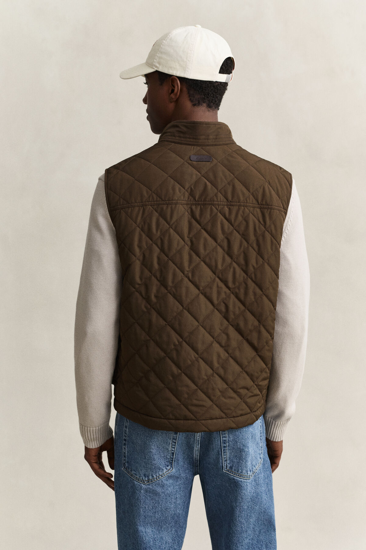 Quilted Vest — BLACK BROWN