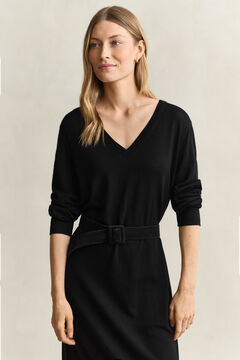 Extra Fine Merino Wool Dress — BLACK 4
