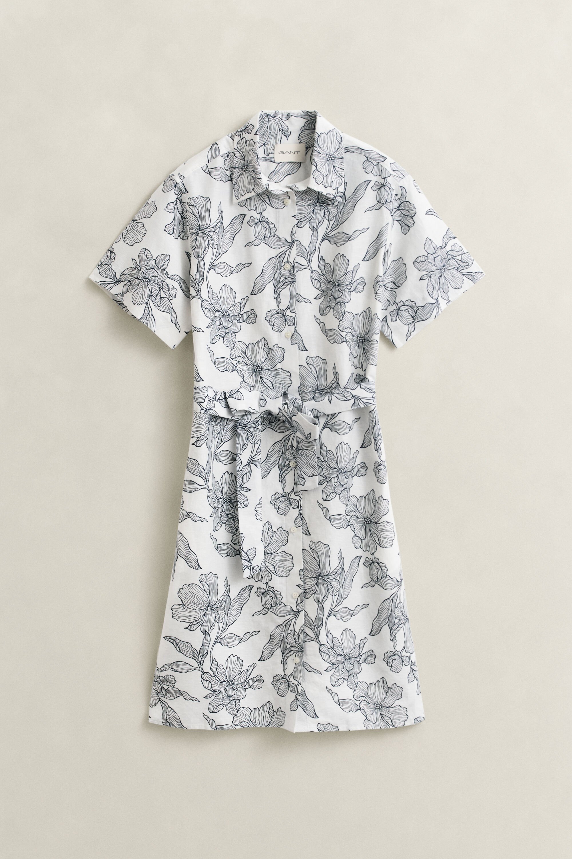 Floral Linen Shirt Dress