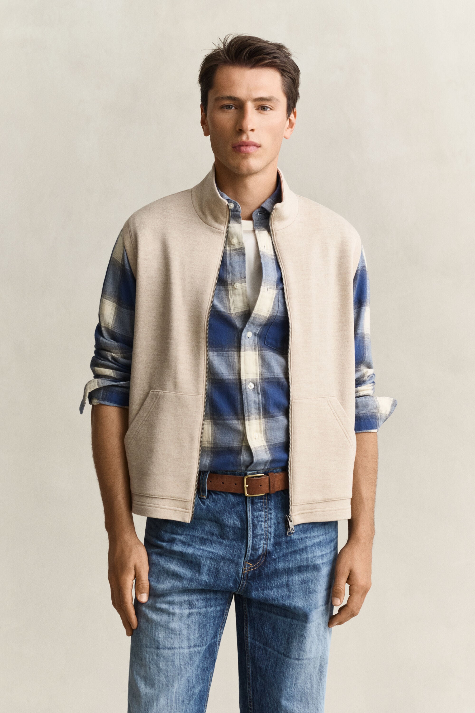 Zipped Vest — OAT MELANGE
