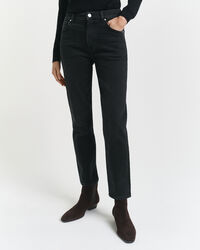 Slim Fit Cropped Black Jeans