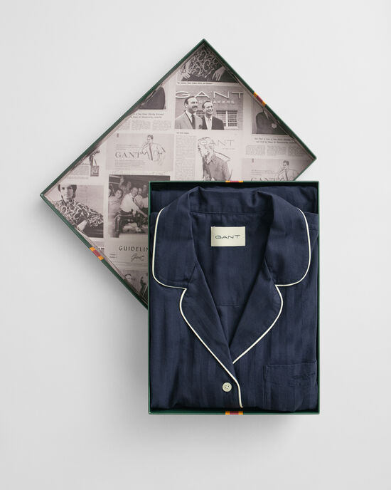 Satin Stripe Pajama Set Gift Box